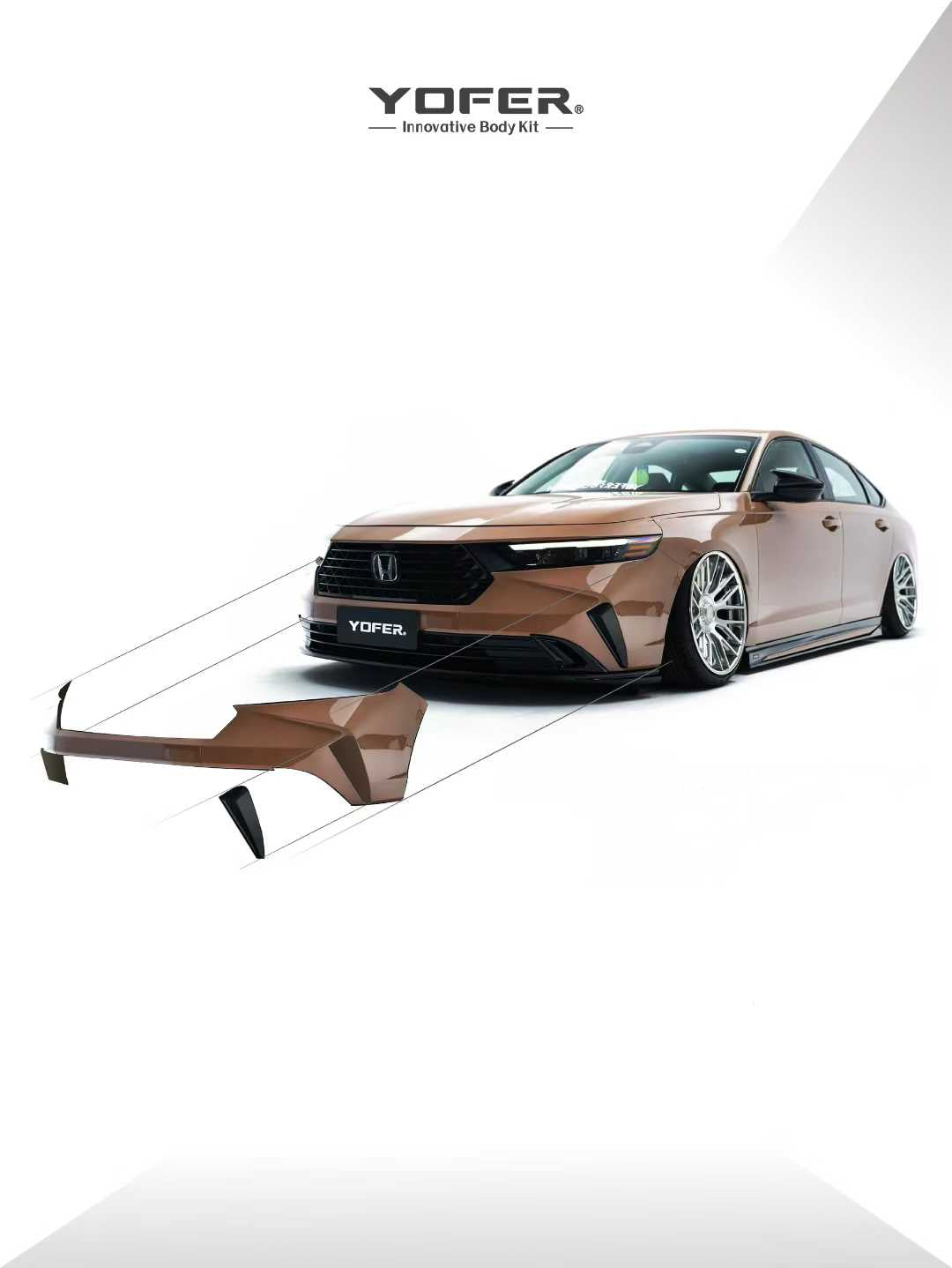 Honda Accord 11th Gen CY1 CY2 2023-ON with Aftermarket Parts - Front Bumper PP from Yofer USA