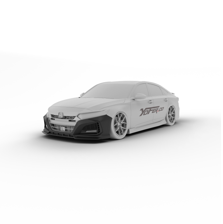 Honda Accord 10th Gen Pre-facelift 2018-2020 with Aftermarket Parts - Front Bumper PP from Yofer USA