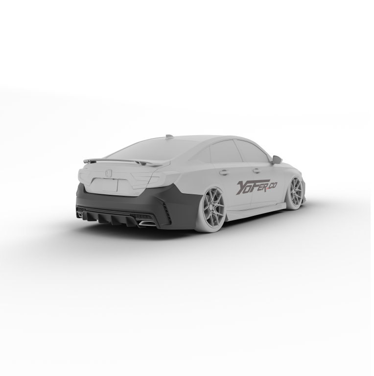Honda Accord 10th 10.5th Gen 2018-2022 with Aftermarket Parts - Rear Bumper PP from Yofer USA