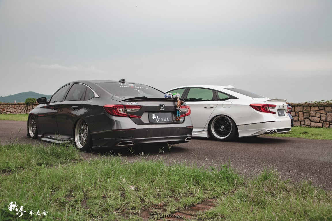 Honda Accord 10th 10.5th Gen 2018-2022 with Aftermarket Parts - V1 Style Rear Spoiler ABS from Yofer USA