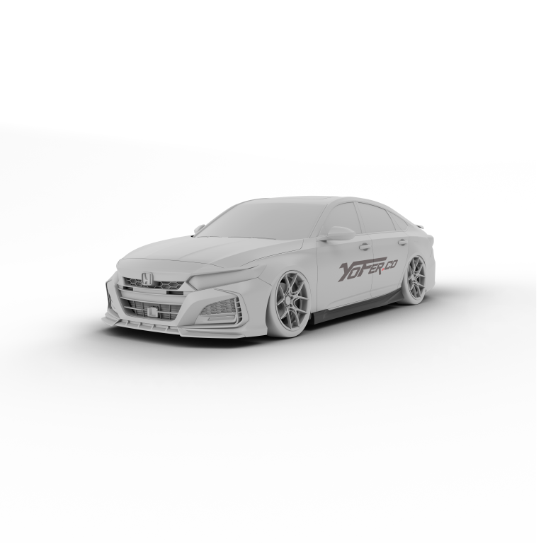 Honda Accord 10th 10.5th Gen 2018-2022 with Aftermarket Parts - Side Skirts PP from Yofer USA