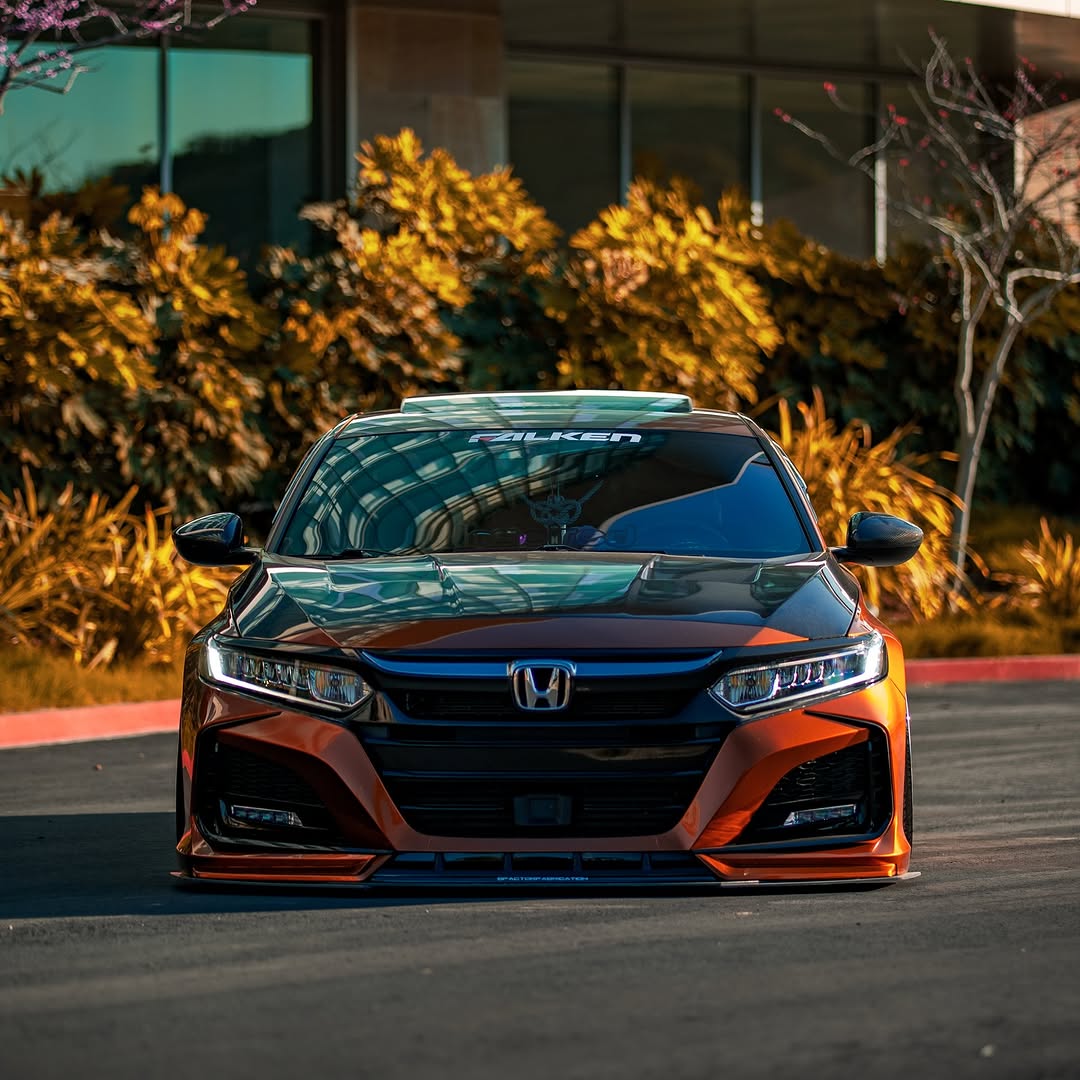 Honda Accord 10th Gen Pre-facelift 2018-2020 with Aftermarket Parts - Front Bumper PP from Yofer USA