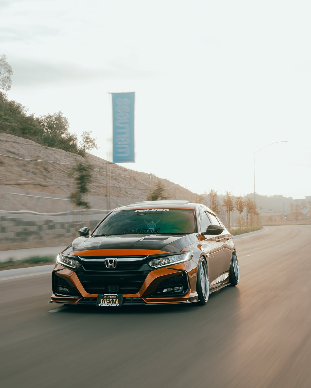 Honda Accord 10th Gen Pre-facelift 2018-2020 with Aftermarket Parts - Front Bumper PP from Yofer USA
