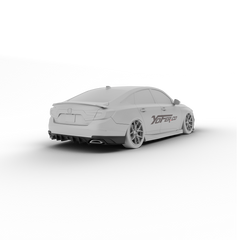 Honda Accord 10th 10.5th Gen 2018-2022 with Aftermarket Parts - V2 Style Rear Diffuser & Rear Canards PP from Yofer USA