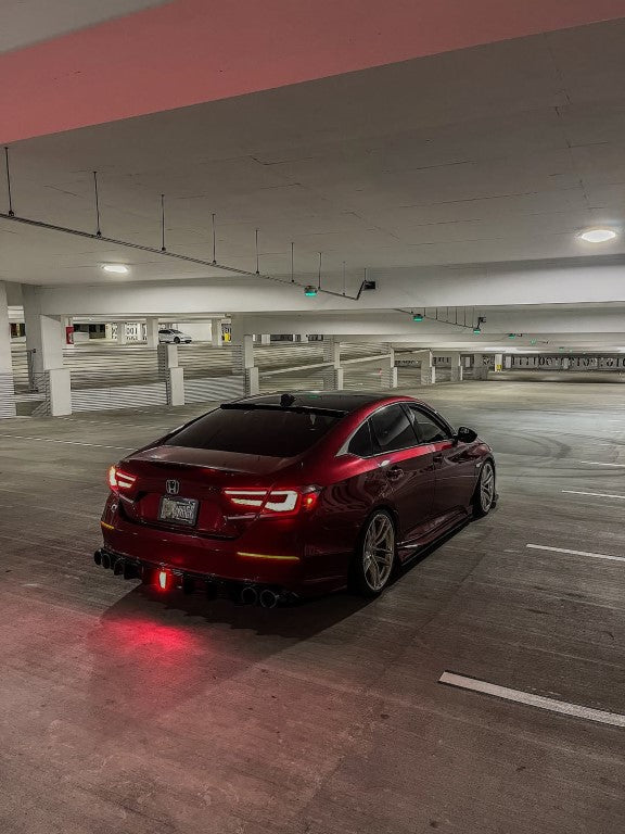 Honda Accord 10th 10.5th Gen 2018-2022 with Aftermarket Parts - V2 Style Rear Diffuser & Rear Canards PP from Yofer USA