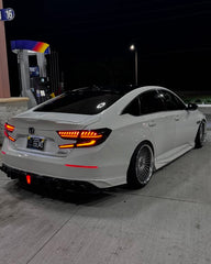 Honda Accord 10th 10.5th Gen 2018-2022 with Aftermarket Parts - V2 Style Rear Diffuser & Rear Canards PP from Yofer USA