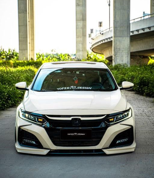 Honda Accord 10th Gen Pre-facelift 2018-2020 with Aftermarket Parts - Front Bumper PP from Yofer USA
