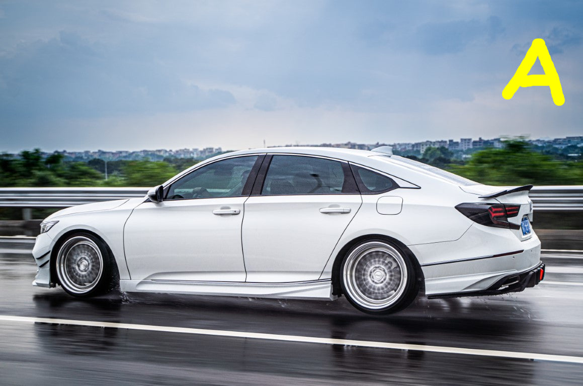 Honda Accord 10th 10.5th Gen 2018-2022 with Aftermarket Parts - V2 Style Rear Diffuser & Rear Canards PP from Yofer USA
