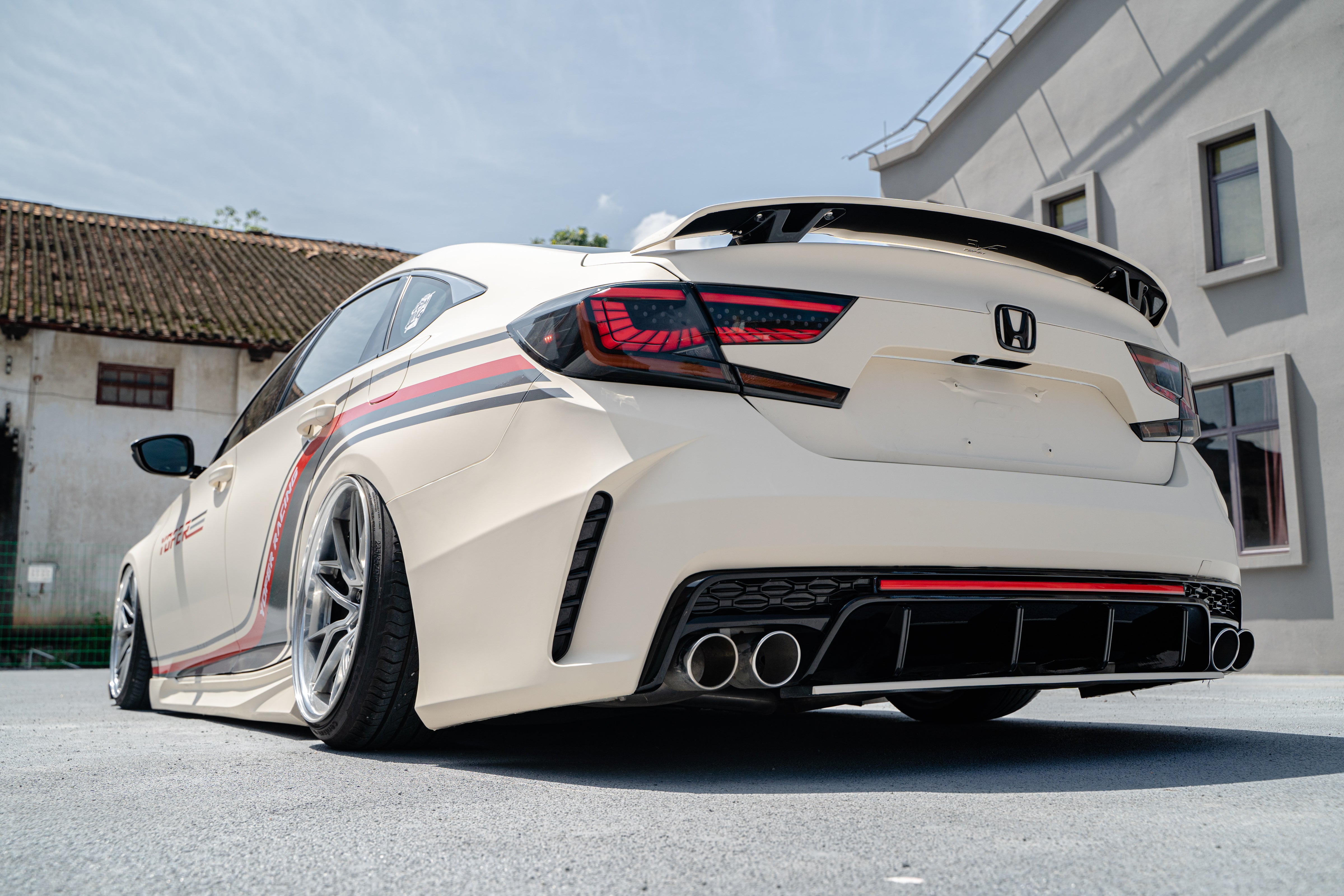 Honda Accord 10th Gen Pre-facelift 2018 2019 2020 with Aftermarket Parts - Package A PP Polypropylene & ABS from Yofer USA