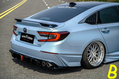 Honda Accord 10th 10.5th Gen 2018-2022 with Aftermarket Parts - V2 Style Rear Diffuser & Rear Canards PP from Yofer USA

