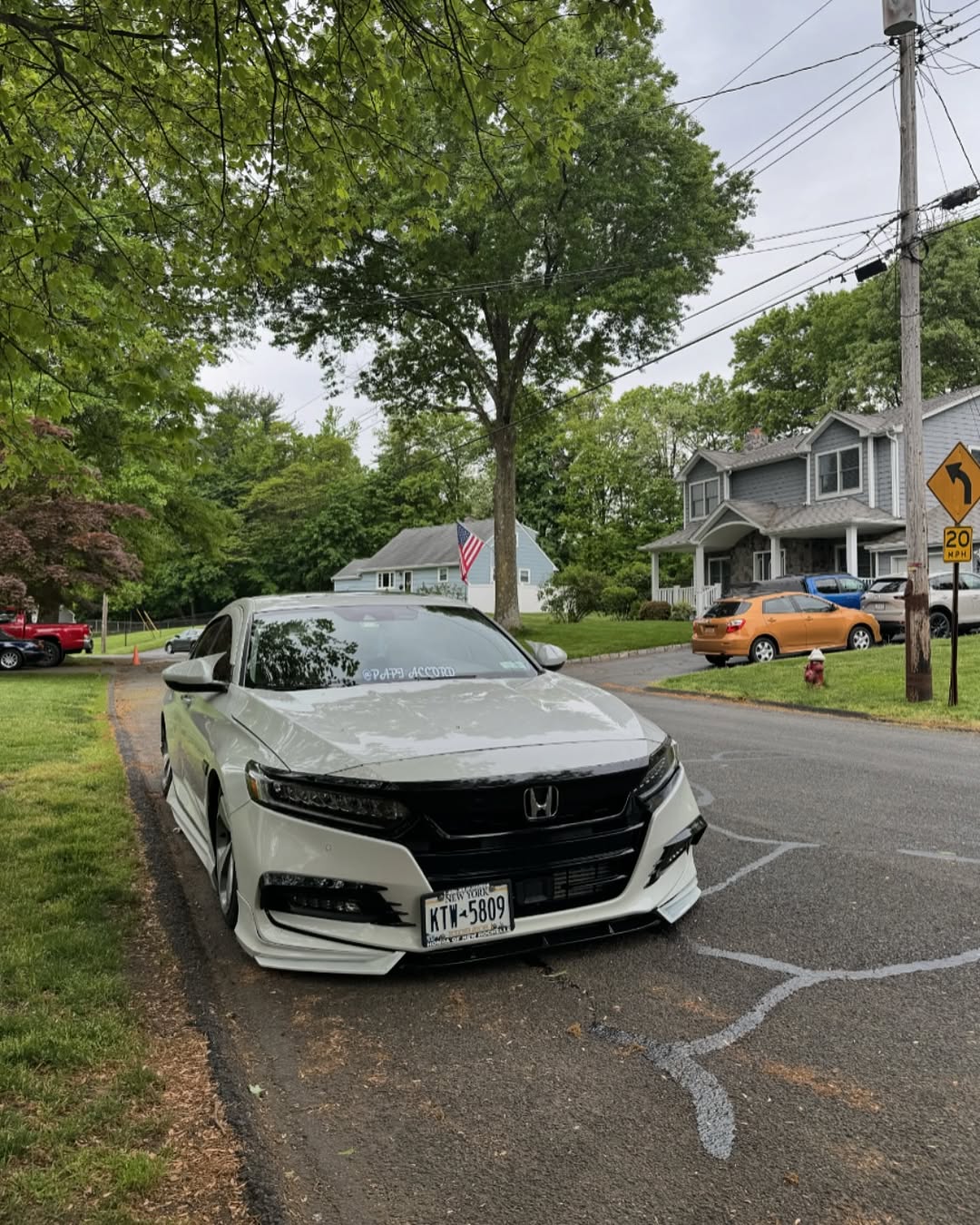 Honda Accord 10th Gen Pre-facelift 2018-2020 with Aftermarket Parts - Front Lip PP from Yofer USA