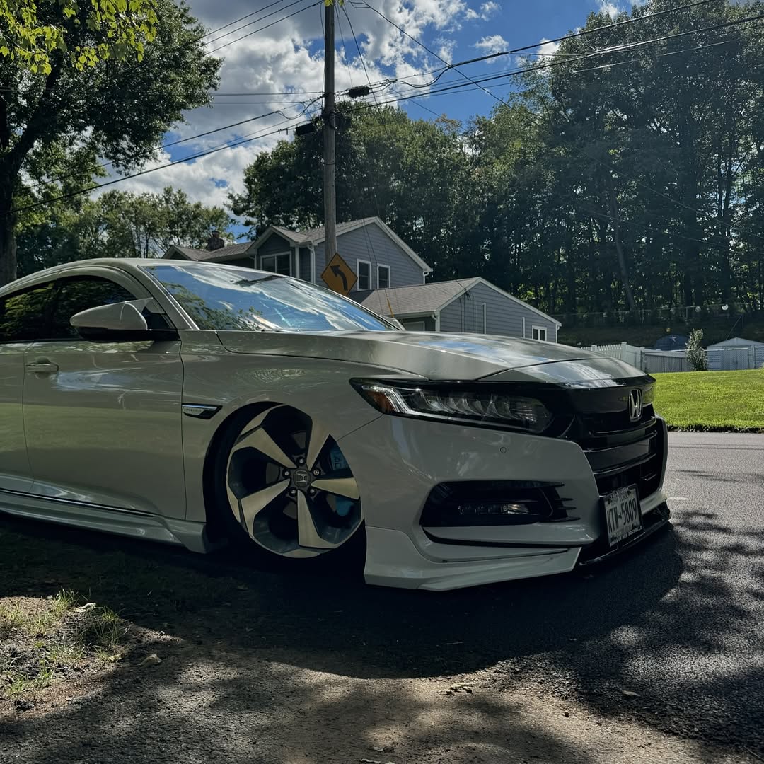 Honda Accord 10th Gen Pre-facelift 2018-2020 with Aftermarket Parts - Front Lip PP from Yofer USA