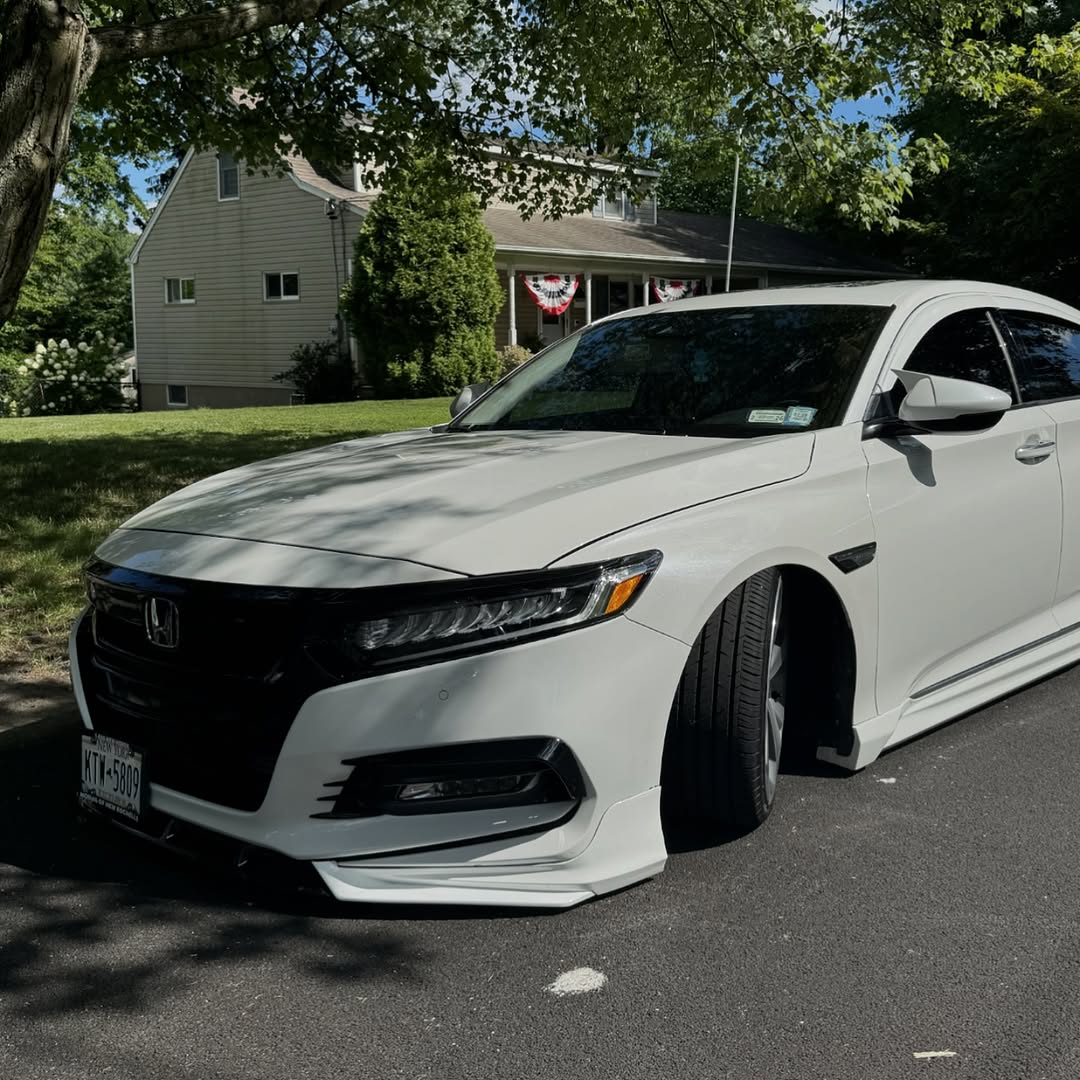 Honda Accord 10th Gen Pre-facelift 2018-2020 with Aftermarket Parts - Front Lip PP from Yofer USA