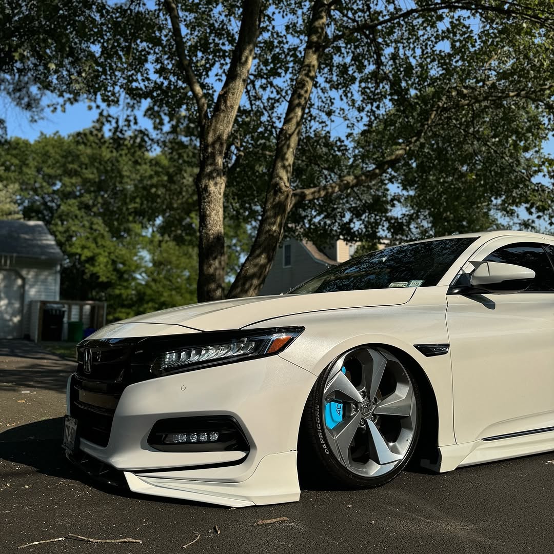 Honda Accord 10th Gen Pre-facelift 2018-2020 with Aftermarket Parts - Front Lip PP from Yofer USA
