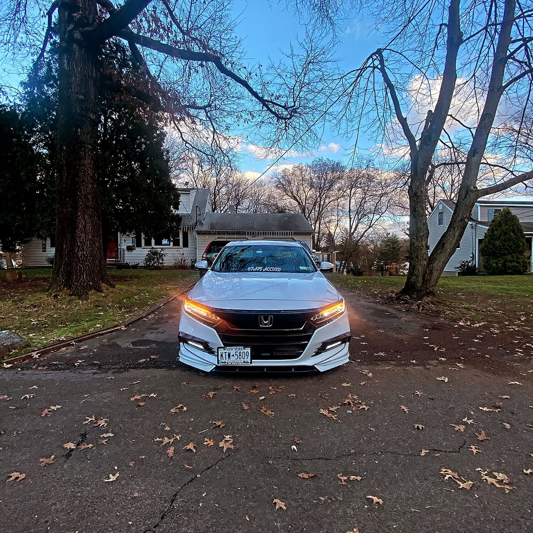 Honda Accord 10th Gen Pre-facelift 2018-2020 with Aftermarket Parts - Front Lip PP from Yofer USA