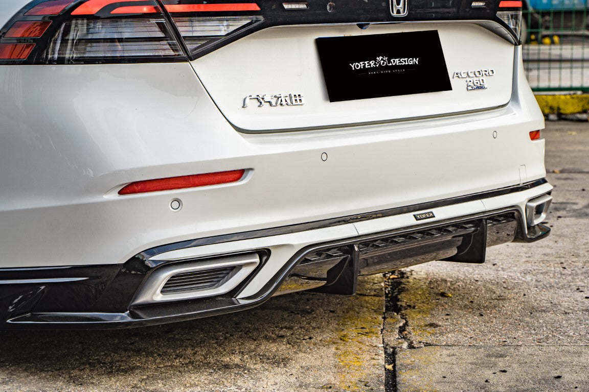 Honda Accord 11th Gen CY1 CY2 2023 2024 with Aftermarket Parts - Rear Diffuser PP from Yofer USA