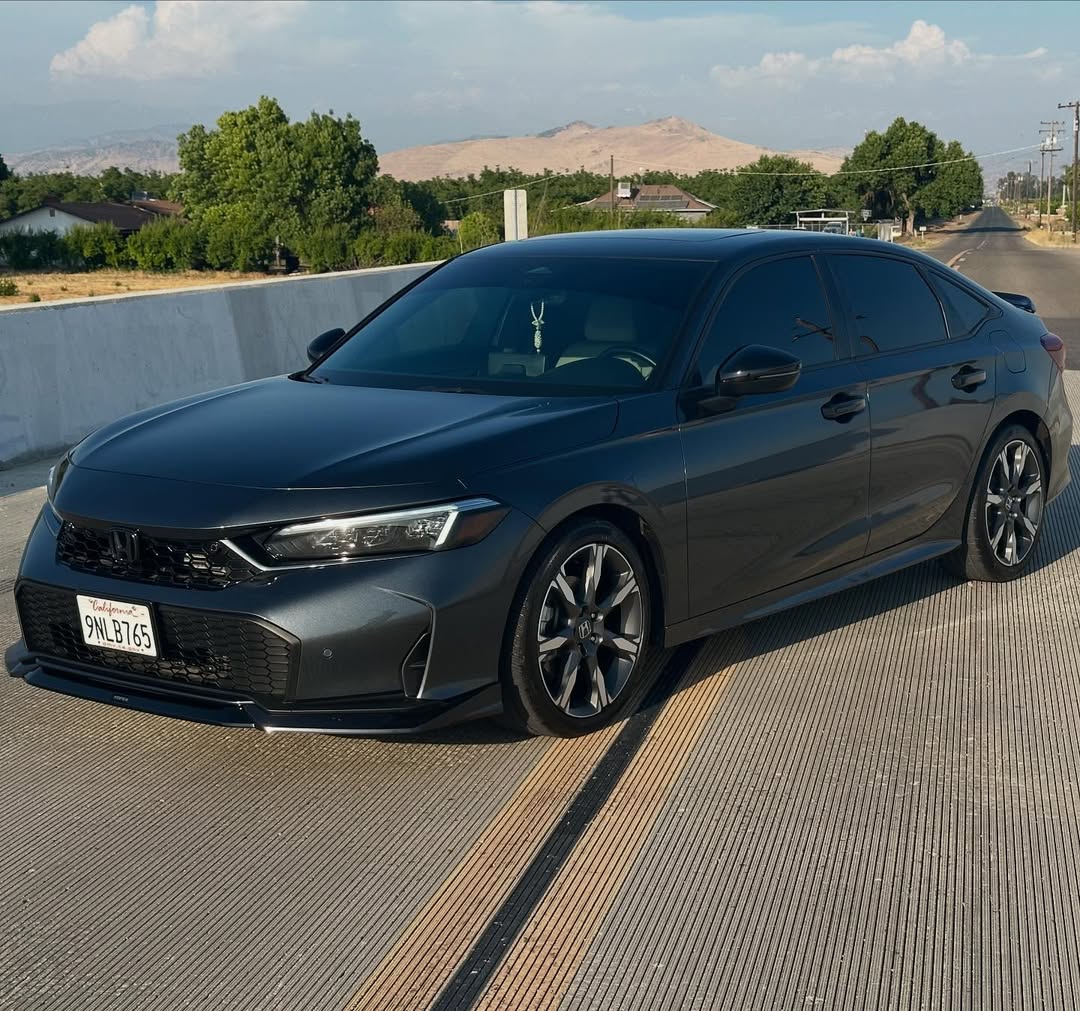 Honda Civic 11th 11.5th Gen FE1 FE2 FE4 2022-ON & Civic 11th 11.5th Gen FL1 FL2 FL4 2022-ON with Aftermarket Parts - V4 Front Lip PP Polypropylene from Yofer USA