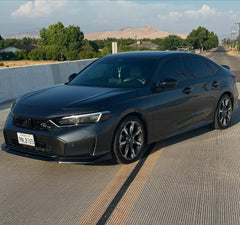 Honda Civic 11th 11.5th Gen FE1 FE2 FE4 2022-ON & Civic 11th 11.5th Gen FL1 FL2 FL4 2022-ON with Aftermarket Parts - V4 Front Lip PP Polypropylene from Yofer USA
