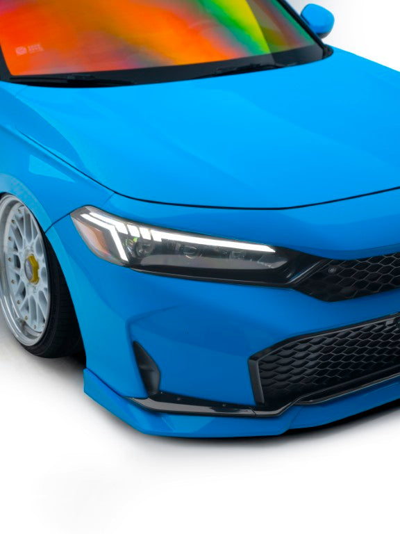 Honda Civic 11th 11.5th Gen FE1 FE2 FE4 2022-ON & Civic 11th 11.5th Gen FL1 FL2 FL4 2022-ON with Aftermarket Parts - V4 Front Lip PP Polypropylene from Yofer USA