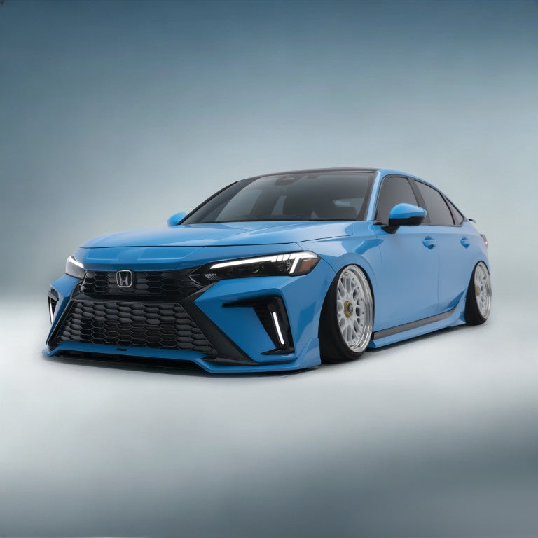 Honda Civic 11th 11.5th Gen FE1 FE2 FE4 2022-ON & Civic 11th 11.5th Gen FL1 FL2 FL4 2022-ON with Aftermarket Parts - V1 Front Bumper PP Polypropylene from Yofer USA