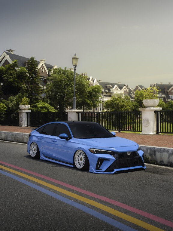 Honda Civic 11th 11.5th Gen FE1 FE2 FE4 2022-ON & Civic 11th 11.5th Gen FL1 FL2 FL4 2022-ON with Aftermarket Parts - V1 Front Bumper PP Polypropylene from Yofer USA