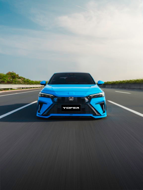 Honda Civic 11th 11.5th Gen FE1 FE2 FE4 2022-ON & Civic 11th 11.5th Gen FL1 FL2 FL4 2022-ON with Aftermarket Parts - V1 Front Bumper PP Polypropylene from Yofer USA