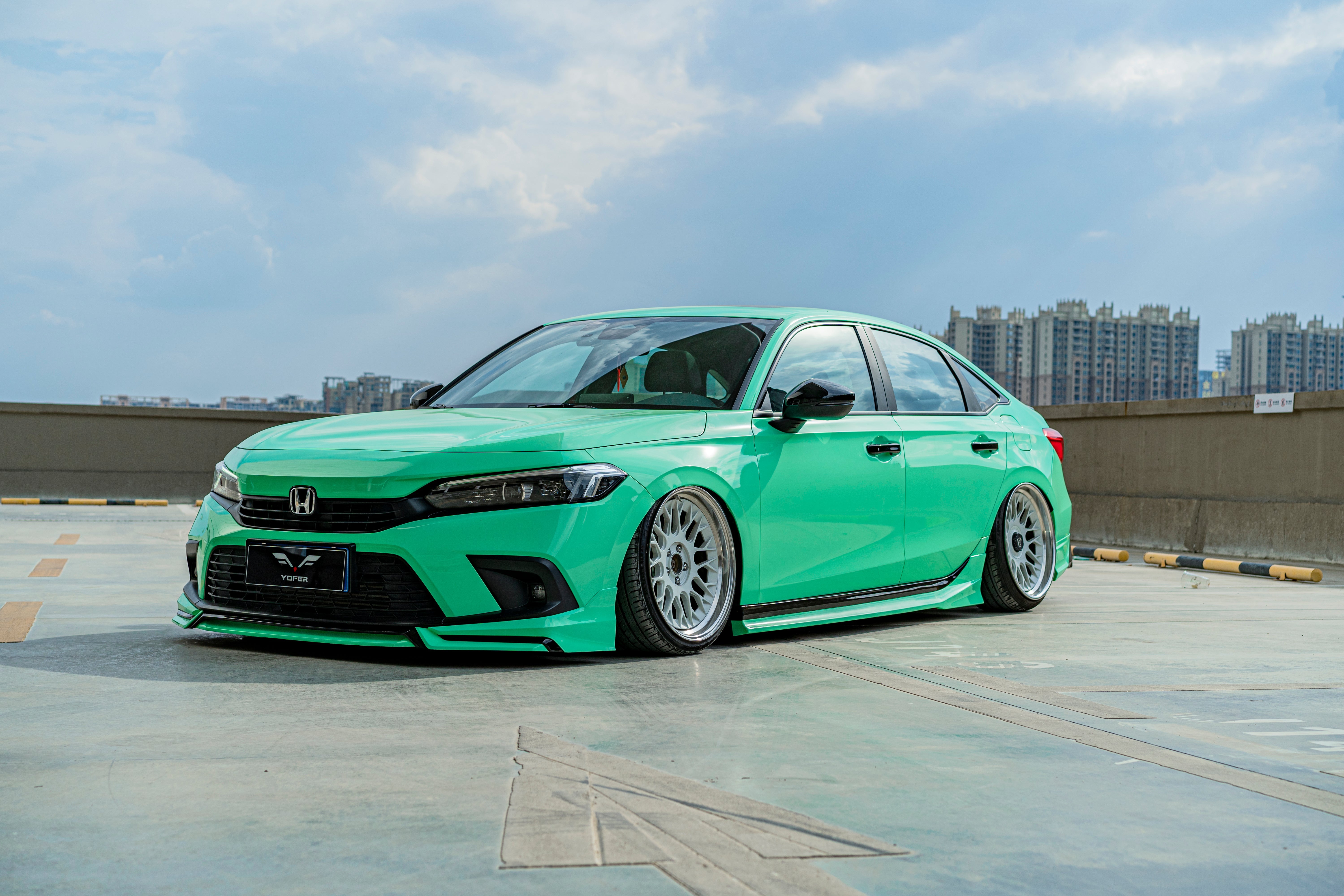 Honda Civic 11th Gen FE1 FE2 FE4 2022-ON Sedan with Aftermarket Parts - Package A PP Polypropylene & ABS from Yofer USA