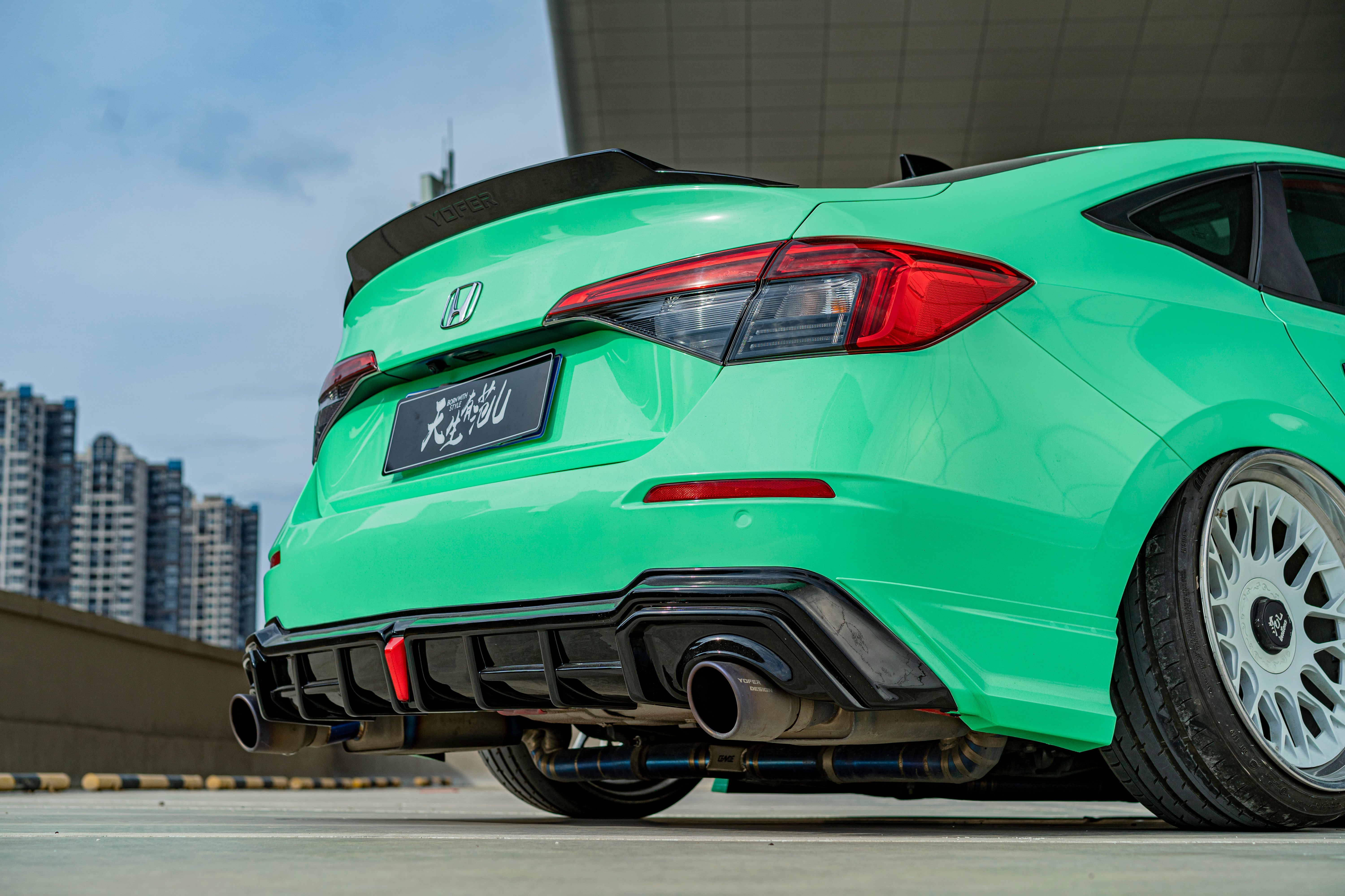 Honda Civic 11th Gen FE1 FE2 FE4 2022-ON Sedan with Aftermarket Parts - Package A PP Polypropylene & ABS from Yofer USA