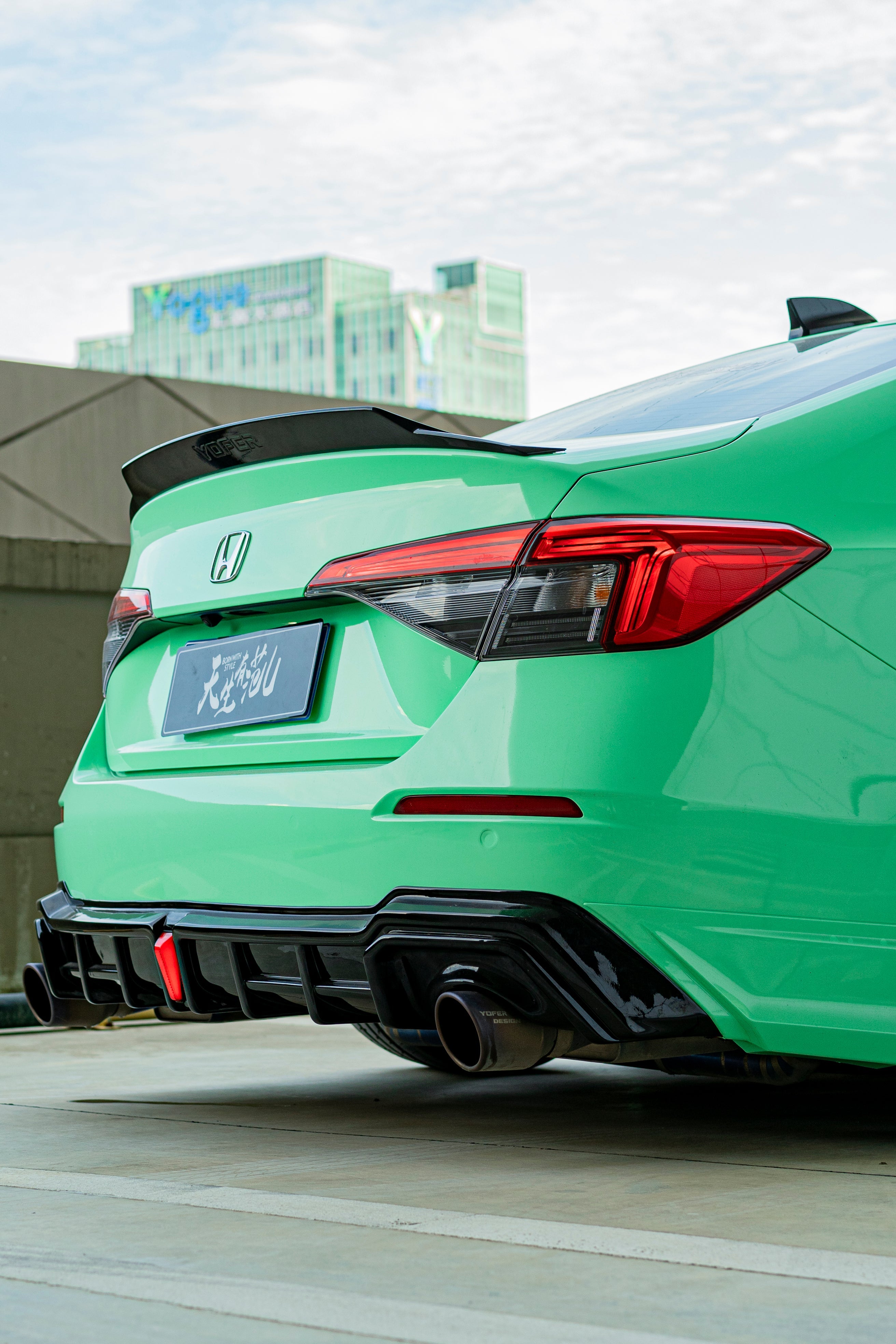 Honda Civic 11th Gen FE1 FE2 FE4 2022-ON Sedan with Aftermarket Parts - Package A PP Polypropylene & ABS from Yofer USA