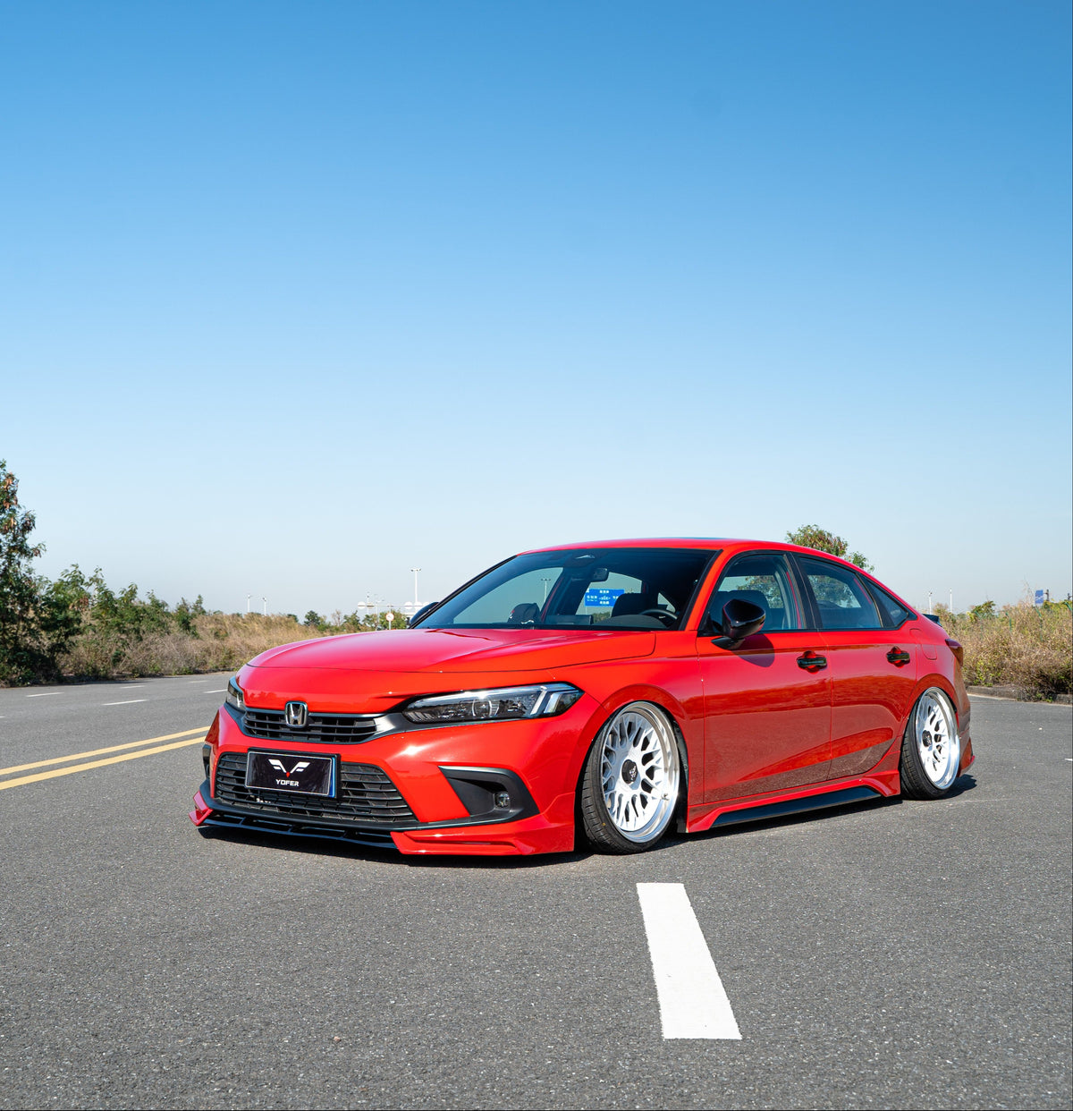 Honda Civic 11th Gen FE1 FE2 FE4 2022-ON Sedan with Aftermarket Parts - Package A PP Polypropylene & ABS from Yofer USA