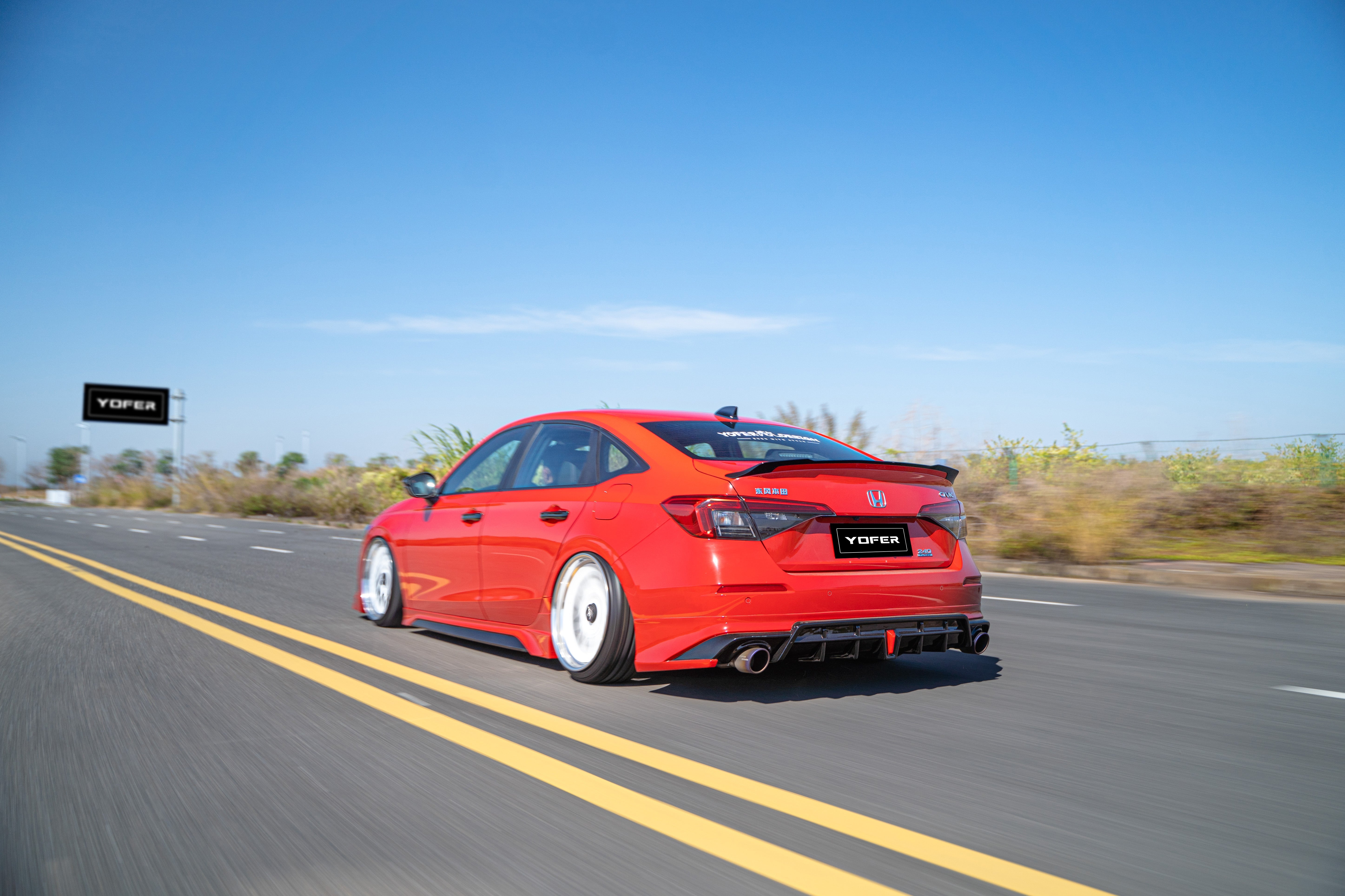 Honda Civic 11th Gen FE1 FE2 FE4 2022-ON Sedan with Aftermarket Parts - Package A PP Polypropylene & ABS from Yofer USA