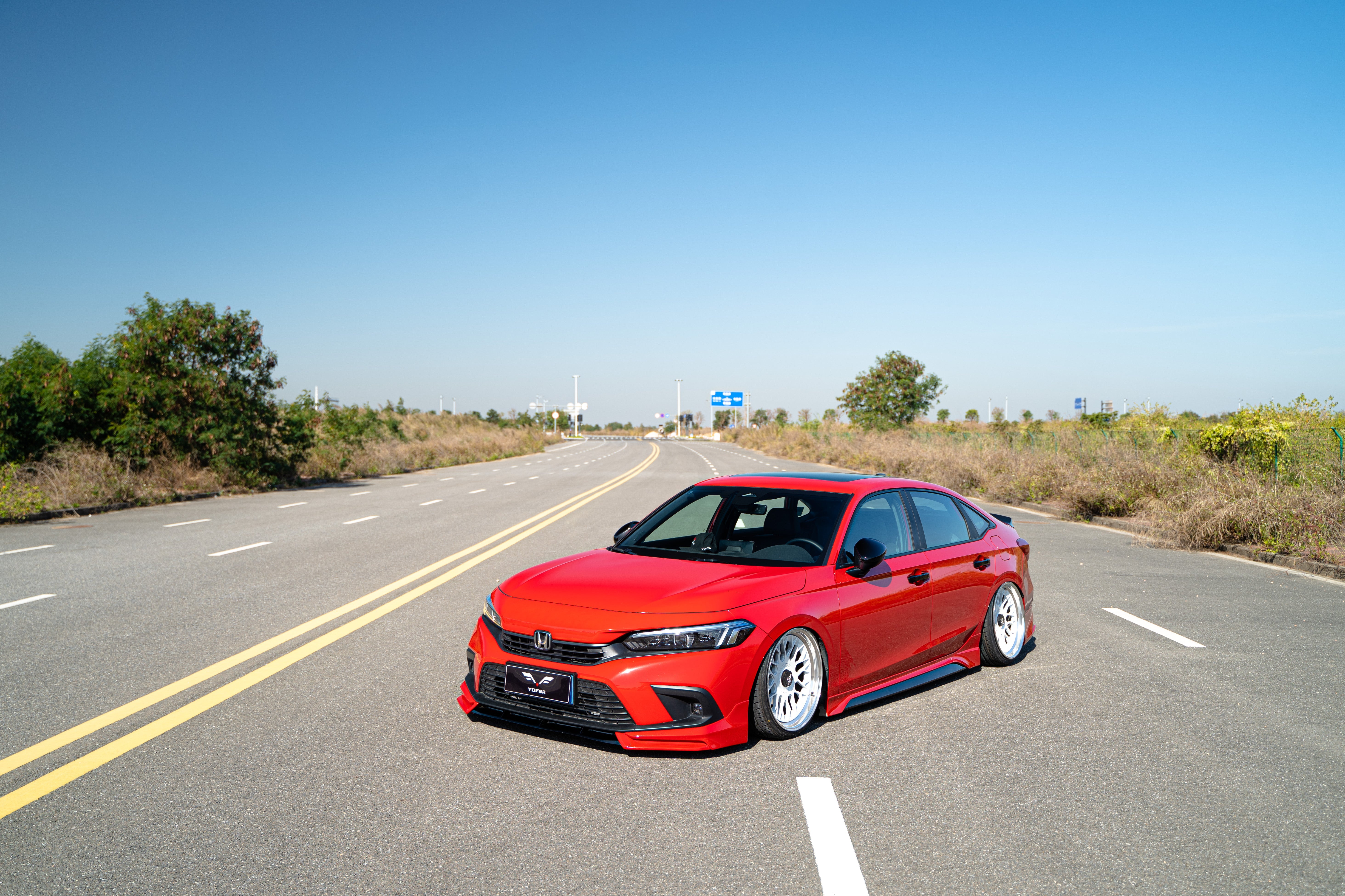 Honda Civic 11th Gen FE1 FE2 FE4 2022-ON Sedan with Aftermarket Parts - Package A PP Polypropylene & ABS from Yofer USA