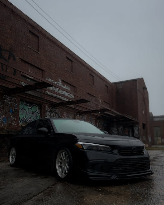 Honda Civic 11th Gen FE1 FE2 FE4 2022 2023 2024 & Civic 11th Gen FL1 FL2 FL4 2022 2023 2024 with Aftermarket Parts - V1 Front Lip Splitter PP from Yofer USA