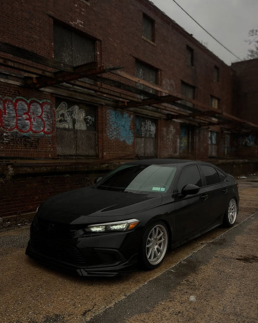 Honda Civic 11th Gen FE1 FE2 FE4 2022 2023 2024 & Civic 11th Gen FL1 FL2 FL4 2022 2023 2024 with Aftermarket Parts - V1 Front Lip Splitter PP from Yofer USA