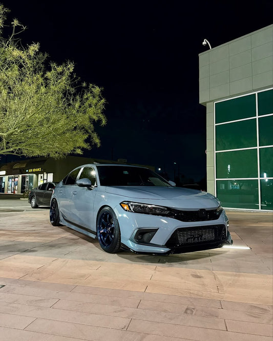 Honda Civic 11th Gen FE1 FE2 FE4 2022-ON & Civic 11th Gen FL1 FL2 FL4 2022-ON with Aftermarket Parts - V2 Style Front Lip Spliter PP from Yofer USA