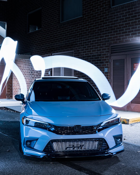 Honda Civic 11th Gen FE1 FE2 FE4 2022-ON & Civic 11th Gen FL1 FL2 FL4 2022-ON with Aftermarket Parts - V2 Style Front Lip Spliter PP from Yofer USA