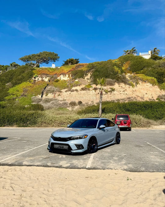 Honda Civic 11th Gen FE1 FE2 FE4 2022-ON & Civic 11th Gen FL1 FL2 FL4 2022-ON with Aftermarket Parts - V2 Style Front Lip Spliter PP from Yofer USA