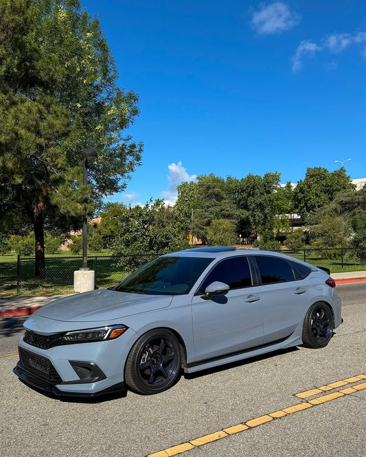 Honda Civic 11th Gen FE1 FE2 FE4 2022-ON & Civic 11th Gen FL1 FL2 FL4 2022-ON with Aftermarket Parts - V2 Style Front Lip Spliter PP from Yofer USA