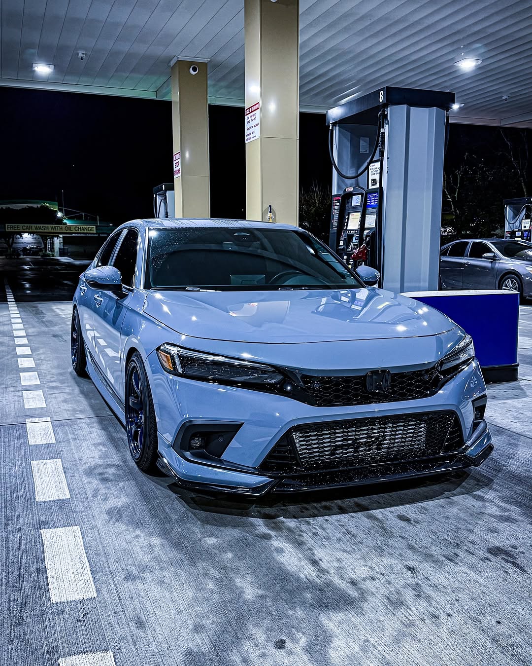 Honda Civic 11th Gen FE1 FE2 FE4 2022-ON & Civic 11th Gen FL1 FL2 FL4 2022-ON with Aftermarket Parts - V2 Style Front Lip Spliter PP from Yofer USA