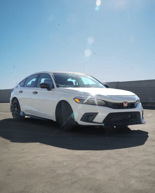 Honda Civic 11th Gen FE1 FE2 FE4 2022 2023 2024 & Civic 11th Gen FL1 FL2 FL4 2022 2023 2024 with Aftermarket Parts - V1 Front Lip Splitter PP from Yofer USA