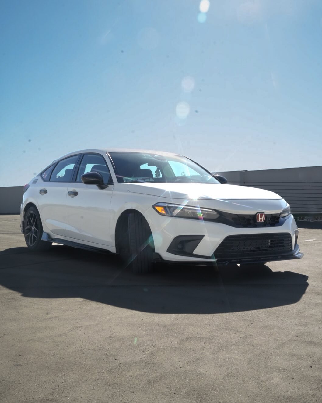 Honda Civic 11th Gen FE1 FE2 FE4 2022 2023 2024 & Civic 11th Gen FL1 FL2 FL4 2022 2023 2024 with Aftermarket Parts - V1 Front Lip Splitter PP from Yofer USA