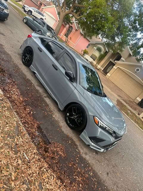 Honda Civic 11th Gen FE1 FE2 FE4 2022-ON & Civic 11th Gen FL1 FL2 FL4 2022-ON with Aftermarket Parts - V1 Style Front Lip Spliter PP from Yofer USA