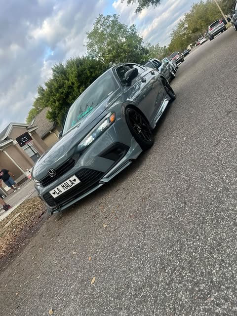 Honda Civic 11th Gen FE1 FE2 FE4 2022-ON & Civic 11th Gen FL1 FL2 FL4 2022-ON with Aftermarket Parts - V1 Style Front Lip Spliter PP from Yofer USA