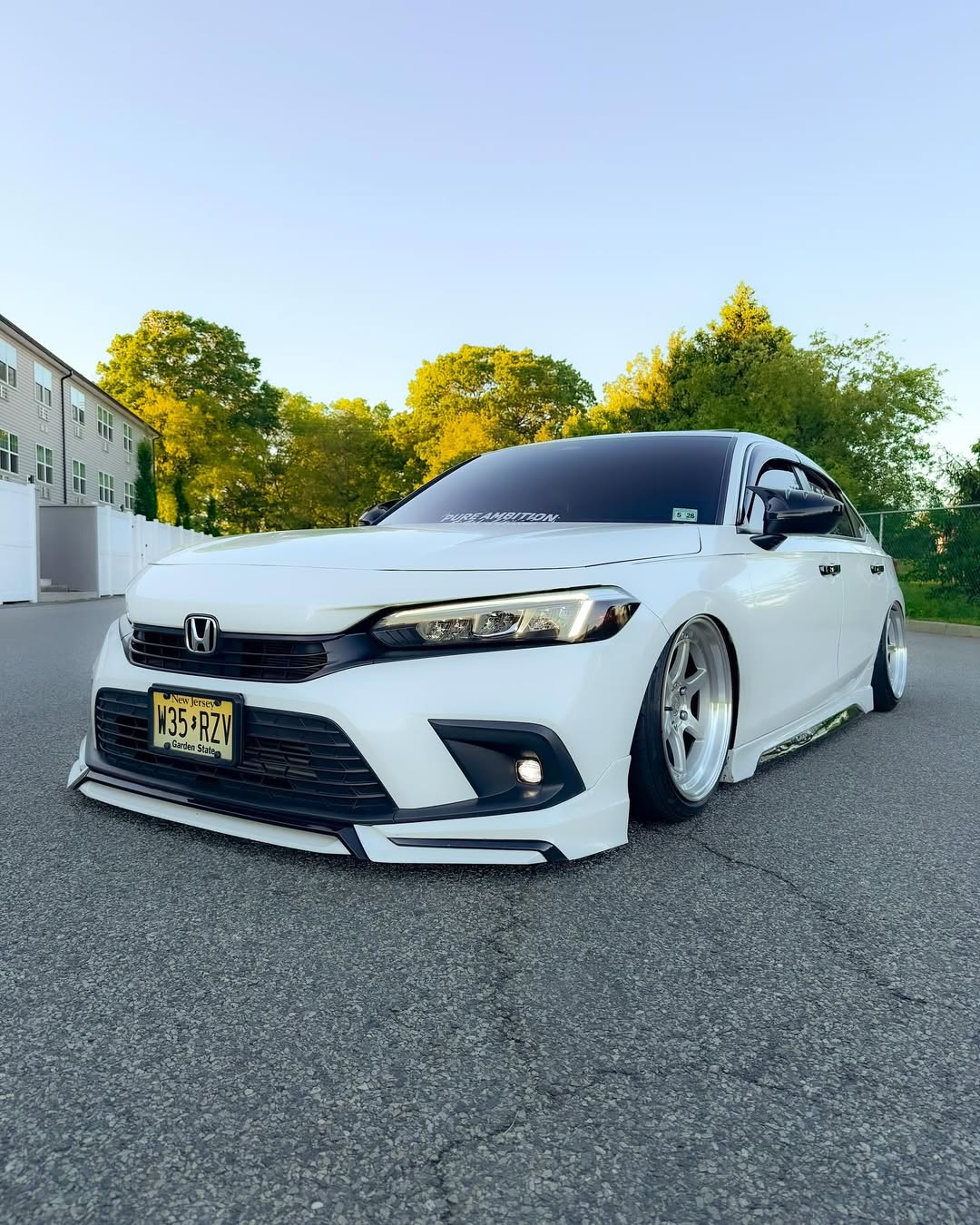 Honda Civic 11th Gen FE1 FE2 FE4 2022-ON & Civic 11th Gen FL1 FL2 FL4 2022-ON with Aftermarket Parts - V1 Style Front Lip Spliter PP from Yofer USA