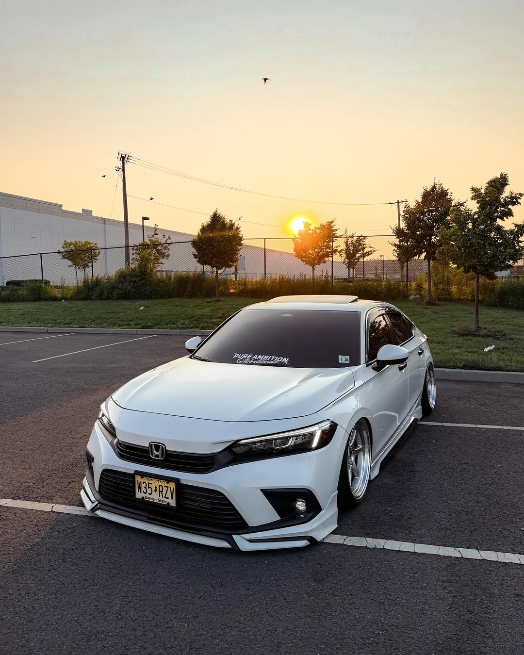 Honda Civic 11th Gen FE1 FE2 FE4 2022-ON & Civic 11th Gen FL1 FL2 FL4 2022-ON with Aftermarket Parts - V1 Style Front Lip Spliter PP from Yofer USA