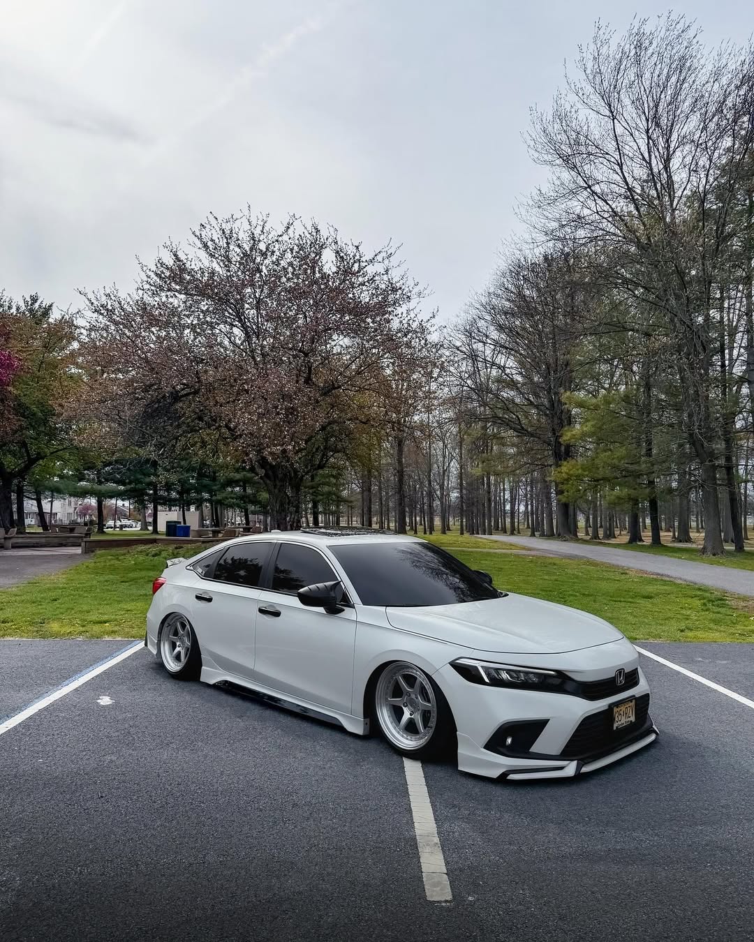 Honda Civic 11th Gen FE1 FE2 FE4 2022-ON & Civic 11th Gen FL1 FL2 FL4 2022-ON with Aftermarket Parts - V1 Style Front Lip Spliter PP from Yofer USA