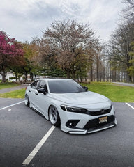 Honda Civic 11th Gen FE1 FE2 FE4 2022-ON & Civic 11th Gen FL1 FL2 FL4 2022-ON with Aftermarket Parts - V1 Style Front Lip Spliter PP from Yofer USA