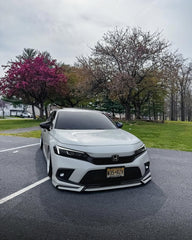 Honda Civic 11th Gen FE1 FE2 FE4 2022-ON & Civic 11th Gen FL1 FL2 FL4 2022-ON with Aftermarket Parts - V1 Style Front Lip Spliter PP from Yofer USA