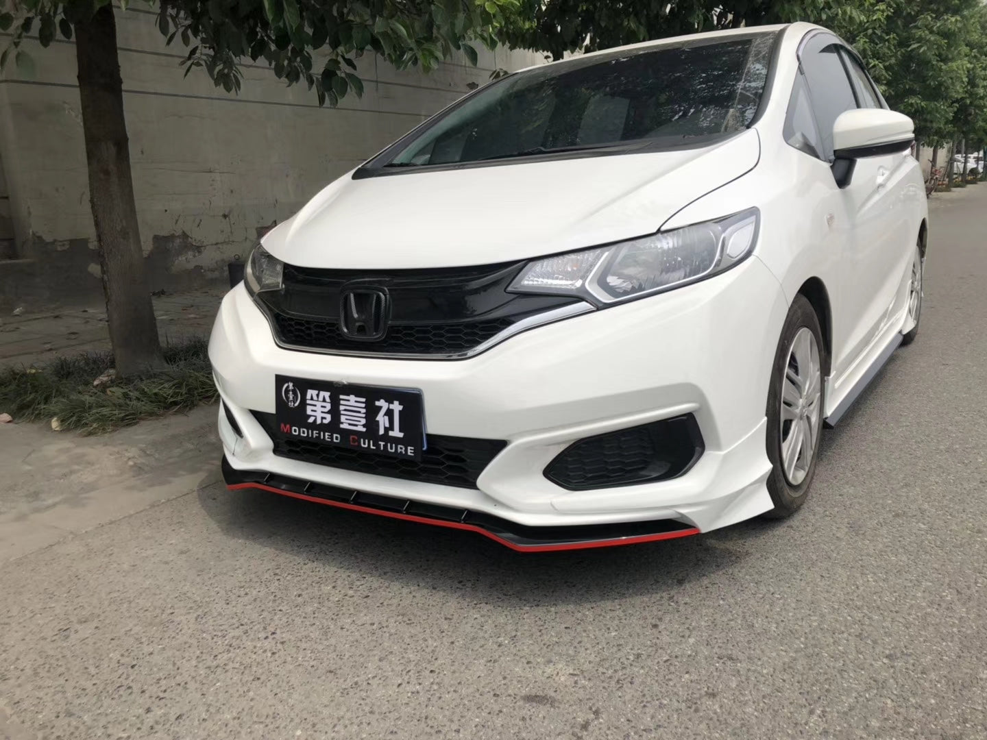 Honda Fit 3rd Gen GK3 GK4 GK5 GK6 GK7 GH7 GP5 GP6 2018 2019 2020 with Aftermarket Parts - Front Lip Splitter PP from Yofer USA