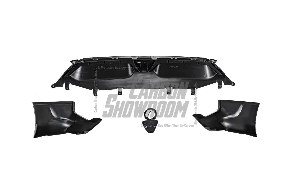 Honda Fit 3rd Gen GK3 GK4 GK5 GK6 GK7 GH7 GP5 GP6 2018 2019 2020 with Aftermarket Parts - Rear Diffuser & Canards PP from Yofer USA